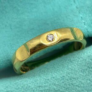 Tiffany & Co. Paloma Picasso Groove 18k Yellow Gold Wedding Band Ring Sz 8